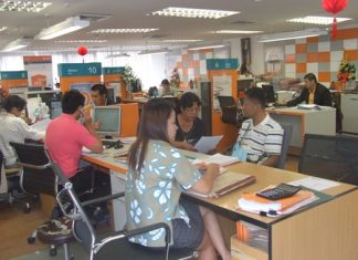 Aspiring homeowners apply for loans from the Government Housing Bank in North Pattaya.